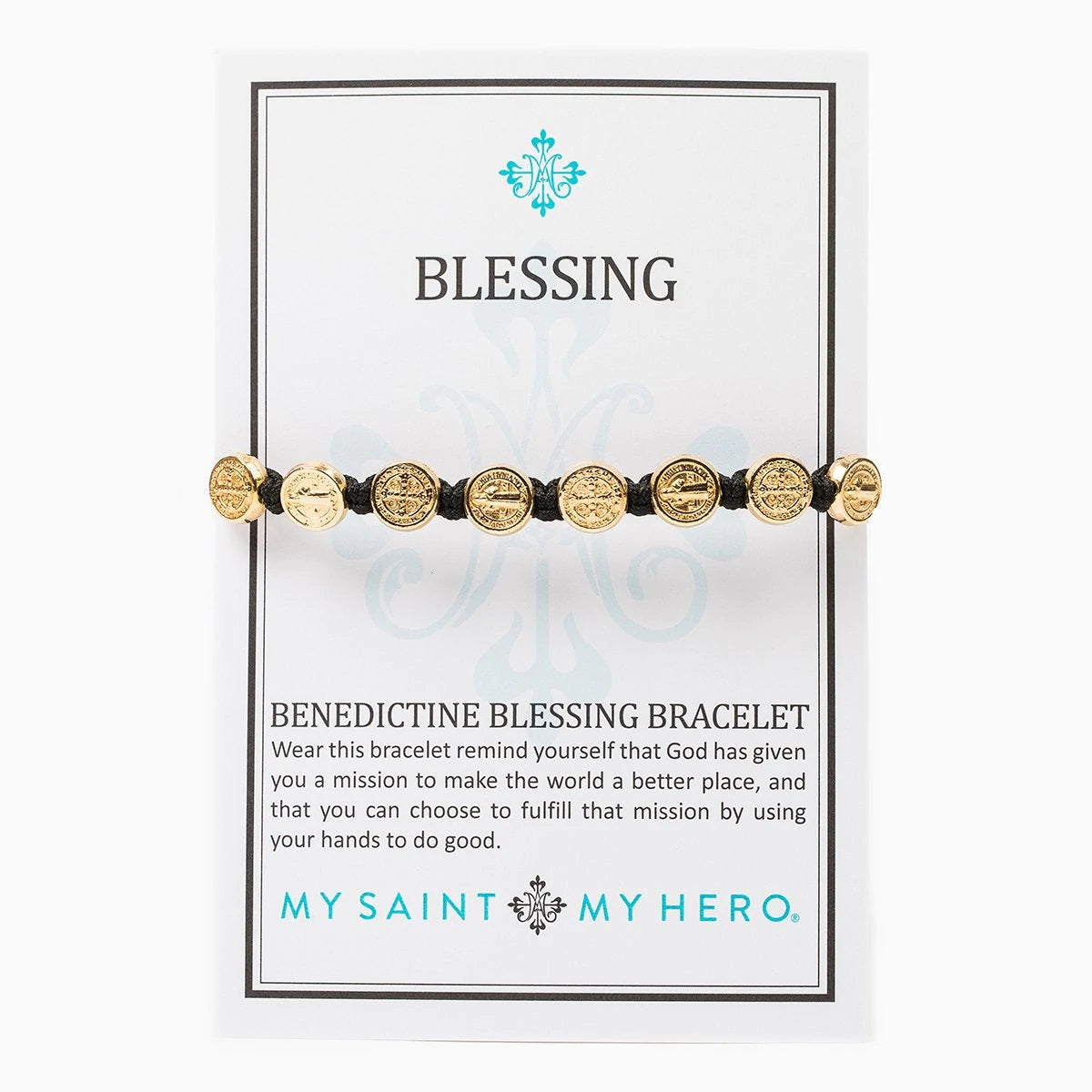 Gratitude St. Benedict Blessing Bracelet - Handwoven – My Saint My Hero