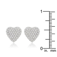 Load image into Gallery viewer, Pave Heart Stud Earrings
