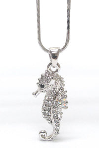 CRYSTAL SEAHORSE PENDANT NECKLACE