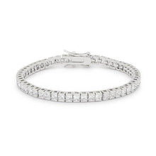 Load image into Gallery viewer, Princess Cubic Zirconia Tennis Bracelet
