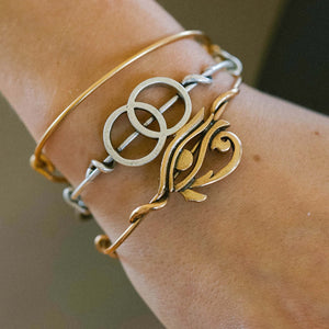 Eye of Horus Expandable Bangle Antique Gold