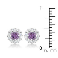 Load image into Gallery viewer, Bella Bridal Earrings in Purple
