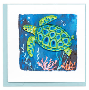 Quilled Decorative Sea Turtle Greeting Card