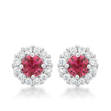 Load image into Gallery viewer, Elegant Bridal Stud Earrings in Pink
