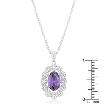 Load image into Gallery viewer, Amethyst Oval Drop Necklace
