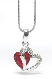 CRSYTAL HEART PENDANT NECKLACE -valentine