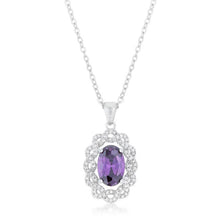 Load image into Gallery viewer, Amethyst Oval Drop Necklace
