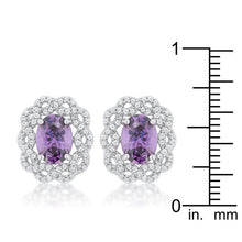 Load image into Gallery viewer, Amethyst Oval Stud Earrings
