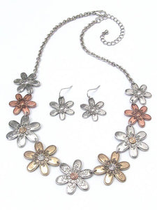 FLOWER  NECKLACE SET