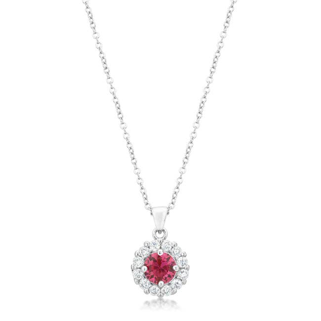 Bella Bridal Pendant in Pink