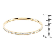 Load image into Gallery viewer, Simple Goldtone Finish Crystal Bangle
