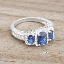 Load image into Gallery viewer, Rita 2.3ct Sapphire CZ Rhodium Classic Trio Ring: 6
