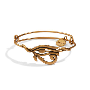 Eye of Horus Expandable Bangle Antique Gold