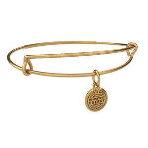 Go Forward Bravely Bangle Antique Gold