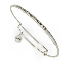 Load image into Gallery viewer, I Am Not Afraid Bangle Antique Silver
