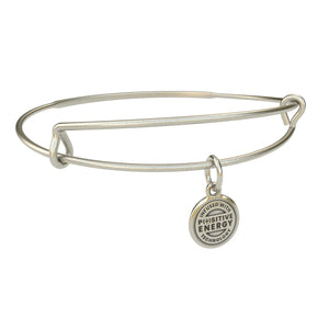 Go Forward Bravely Bangle Antique Silver