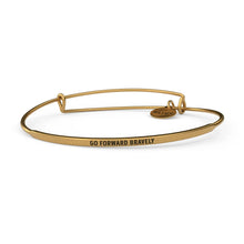 Load image into Gallery viewer, Go Forward Bravely Bangle Antique Gold
