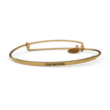 Load image into Gallery viewer, Fear Nothing Bangle Antique Gold
