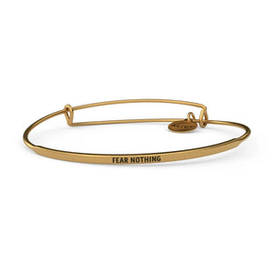 Fear Nothing Bangle Antique Gold