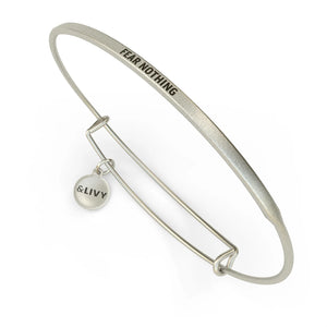 Fear Nothing Bangle Antique Silver