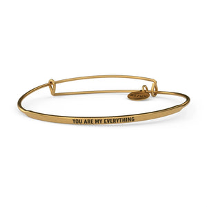 You Are My Everything Bangle Antique Gold