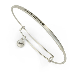 You Are My Everything Bangle Antique Silver