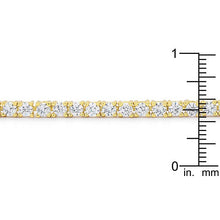 Load image into Gallery viewer, Goldtone Finish Victorian Cubic Zirconia Tennis 8 Inch Bracelet
