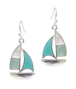 SEALIFE THEME SEA GLASS EARRING