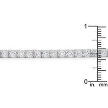 Load image into Gallery viewer, Silvertone Finish Victorian Cubic Zirconia Tennis 8 Inch Bracelet
