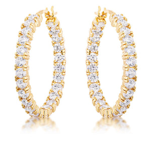 18k Gold Plated Eternity Hoop Earrings