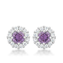 Load image into Gallery viewer, Bella Bridal Earrings in Purple
