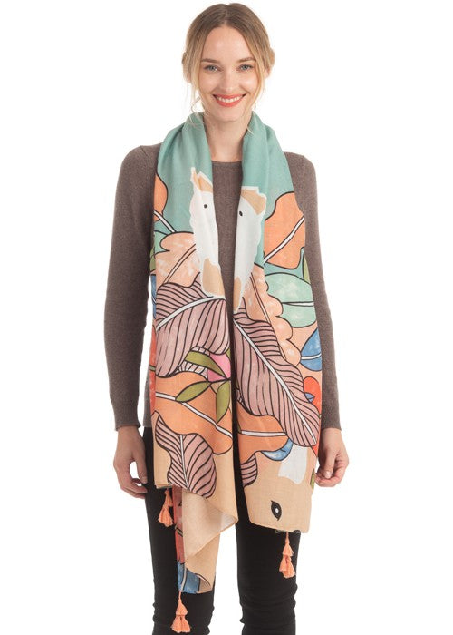 LEAF PRINT SCARF