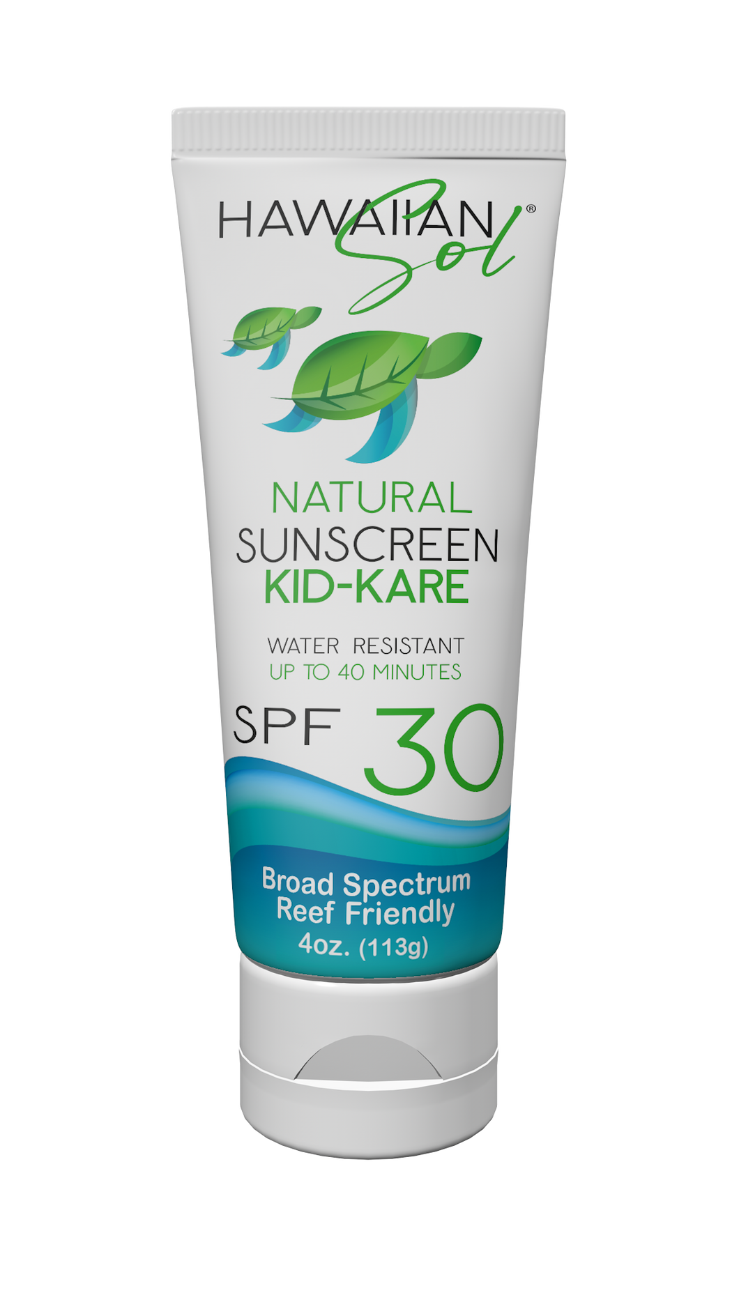 Hawaiian Sol Natural Sunscreen Kid Kare SPF 30 - 4oz