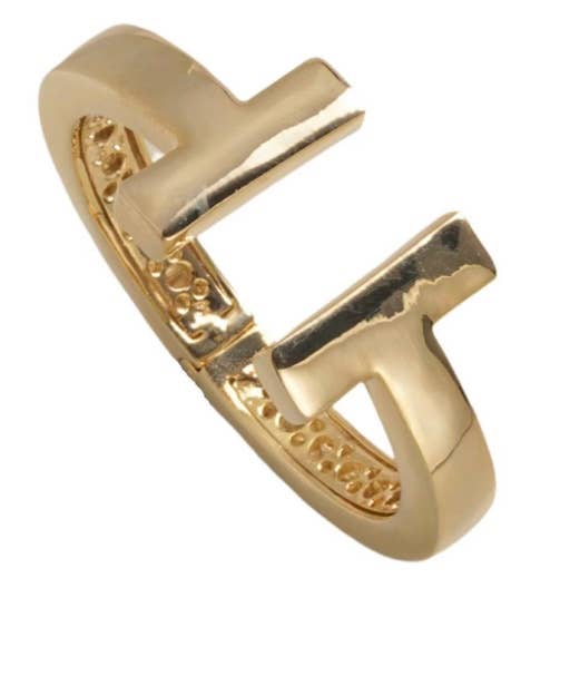 Classic Gold T Statement Bangle